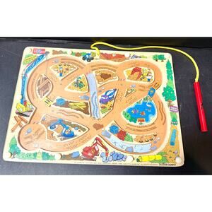 T.S. Shure Dozer Danny Wooden Magnetic Maze puzzle construction travel game